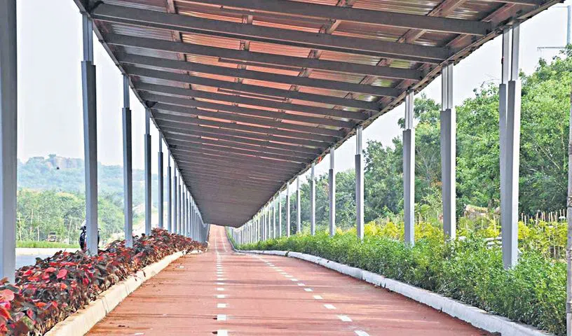 India's first solar roof cycling track opens in Hyderabad