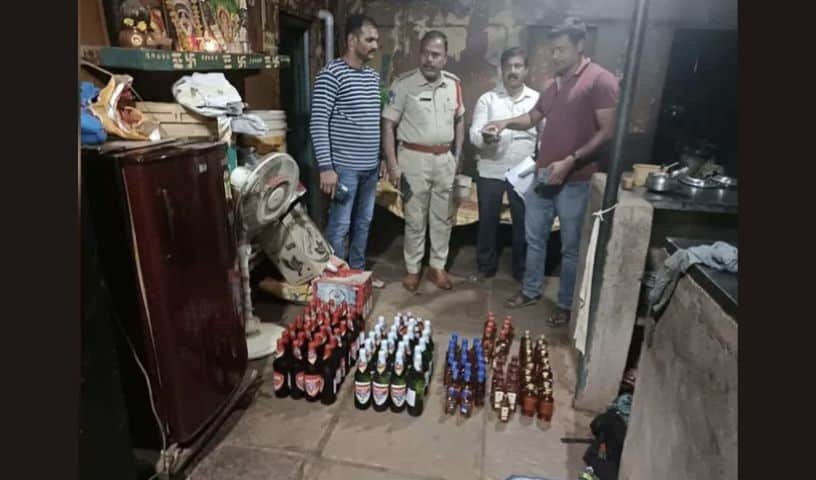 Illegal Liquor Raid 197 Bottles Seized