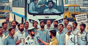 TGSRTC Karimnagar Hired Drivers Protest Over Breath Tests