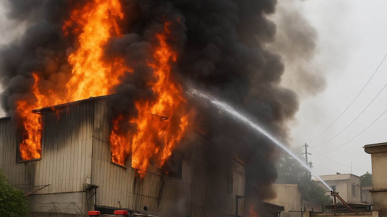 Fire at Chips Godown in Hyderabad’s Jagadgirigutta