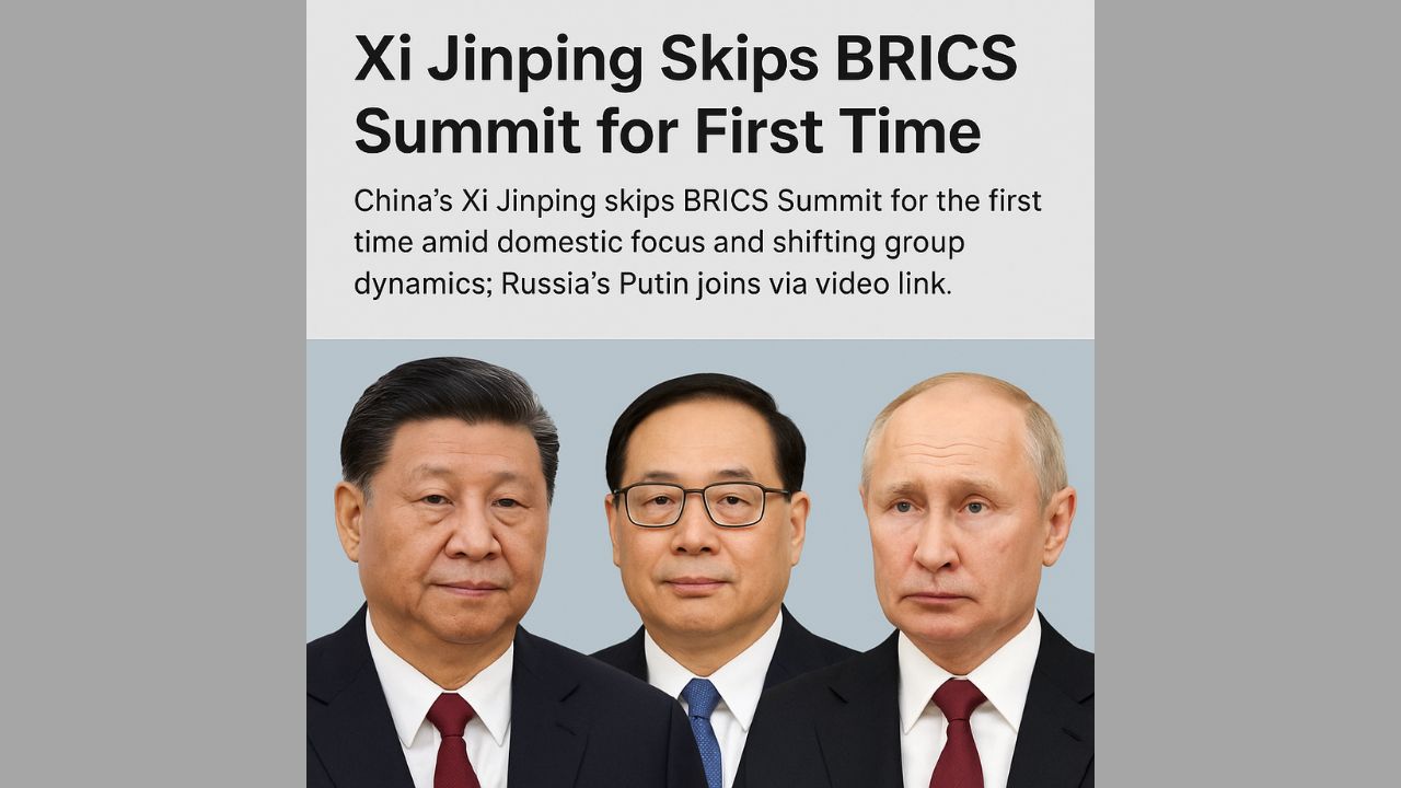 Xi Jinping Skips BRICS Summit for First Time Xi Jinping Skips BRICS Summit for First Time
