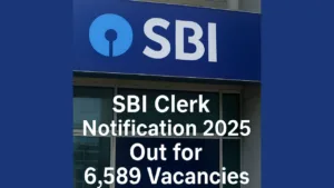 SBI Clerk Notification 2025