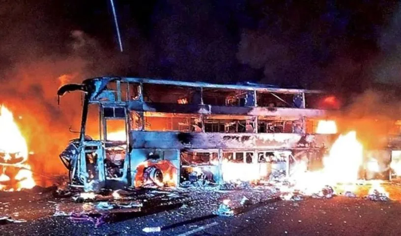 Three Killed in Nandyal Bus Accident Fire